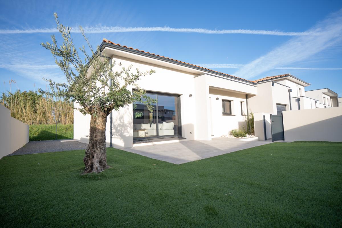 Annonce n°GA0202J - Montady - Terrain  de 334 m² avec maison neuve plain-pied de 80 m2, Hérault !