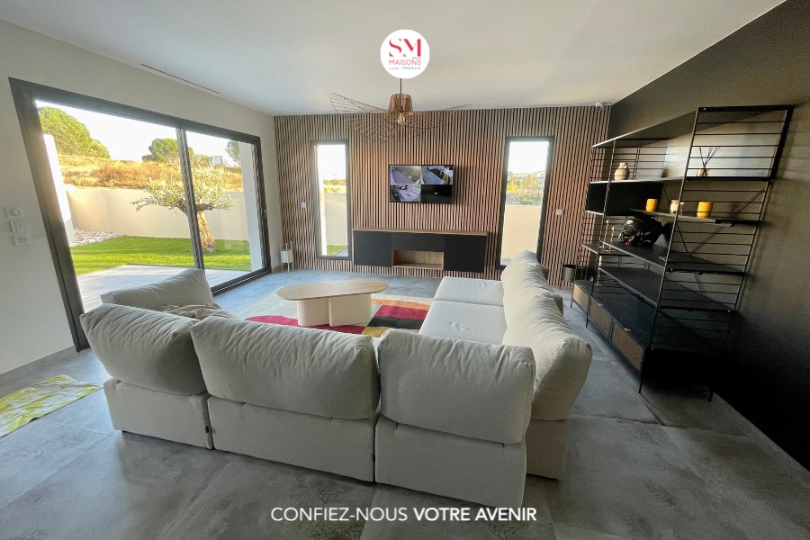 Annonce n°GA0703J - LIGNAN-SUR-ORB - Terrain de 326 m² avec maison neuve à bâtir de plain-pied de 90 m2, Hérault !