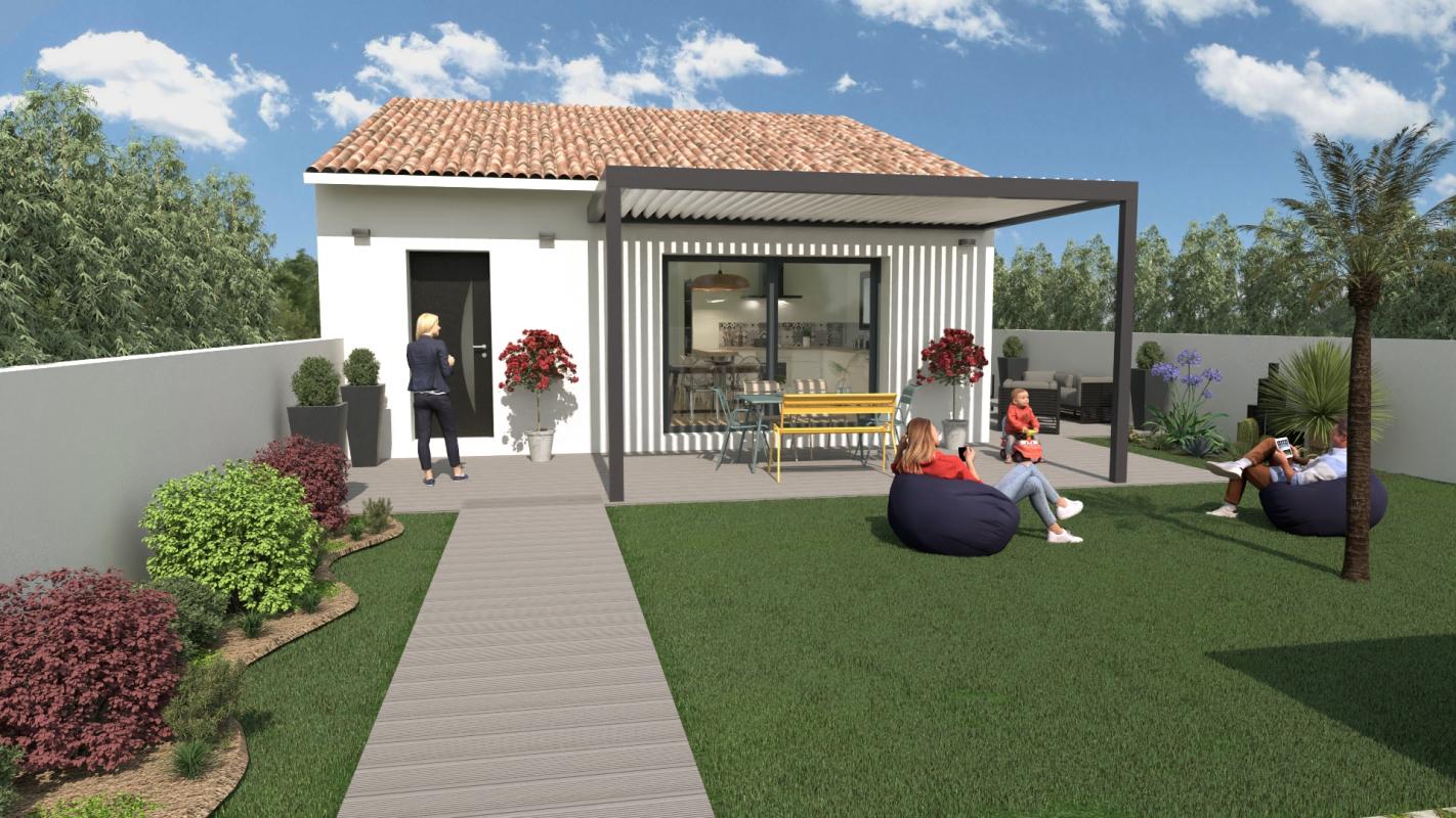 Annonce n°GA0703R - MONTAGNAC - Terrain de 400 m² avec maison neuve à bâtir  de plain-pied de 100 m2, Hérault !