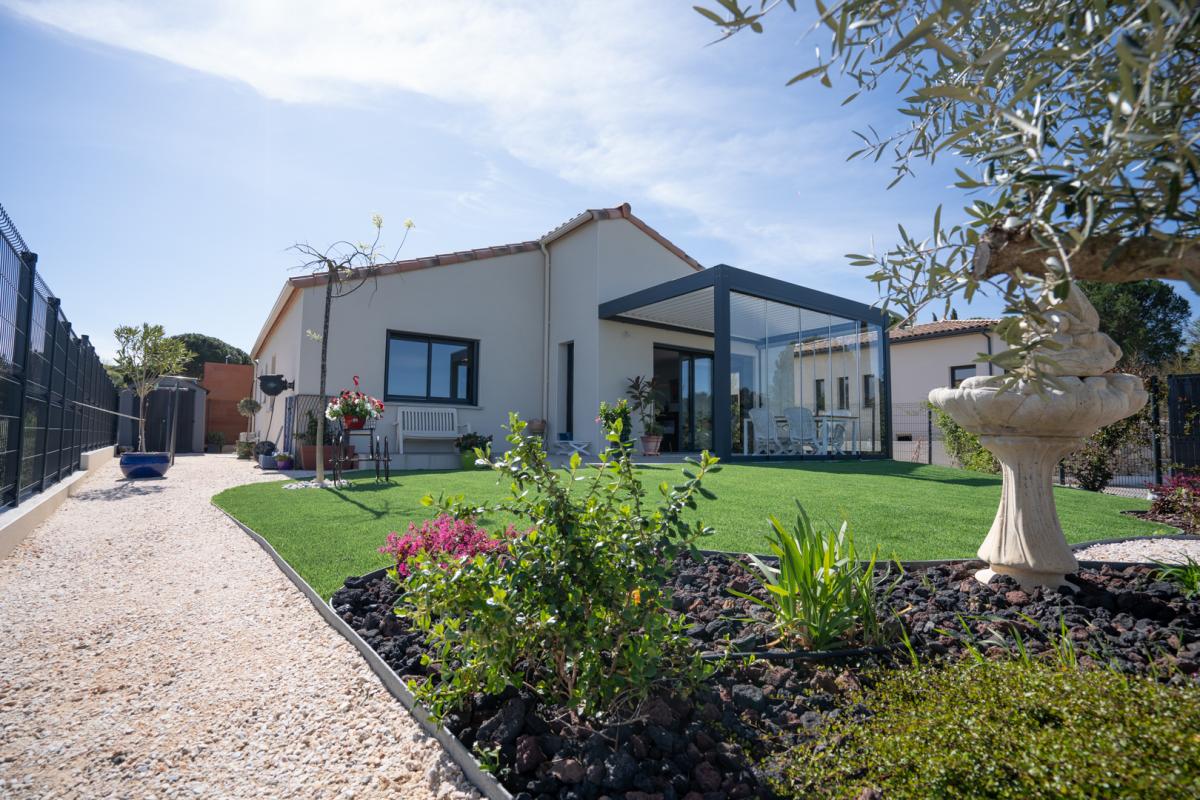 Annonce n°GA0703W - Alignan-du-Vent – Terrain de 350 m² avec maison neuve à bâtir de plain-pied de 90 m2, Hérault
