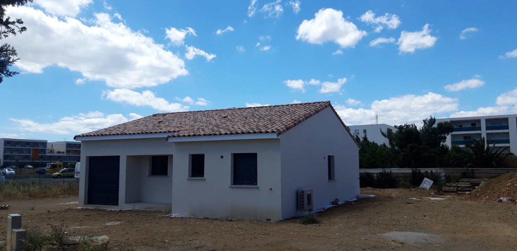 Annonce n°GA0703Y - MAGALAS -  Terrain de 300 m² avec maison neuve à bâtir de  plain-pied de 80 m2, Hérault !