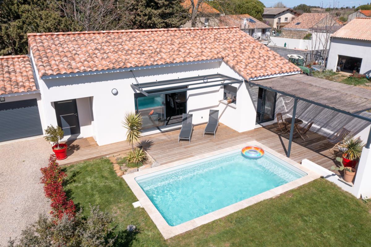 Annonce n°GA0803J - Thézan-lès-Béziers - Terrain de 366m²  avec maison neuve à bâtir de plain-pied de 90 m2, Hérault!