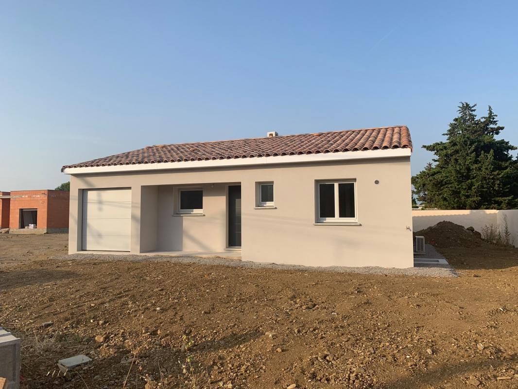 Annonce n°GA1104AO - MAGALAS -  Terrain de 300 m² avec maison neuve à bâtir de  plain-pied de 80 m2, Hérault !