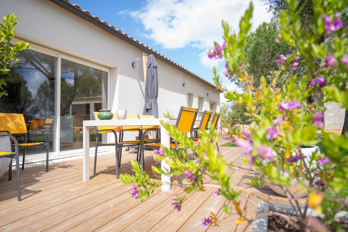 Annonce n°GA1902P - BASSAN - EN EXCLUSIVITE - Terrain de 336 m² avec maison neuve plain-pied de 90 m2, Hérault