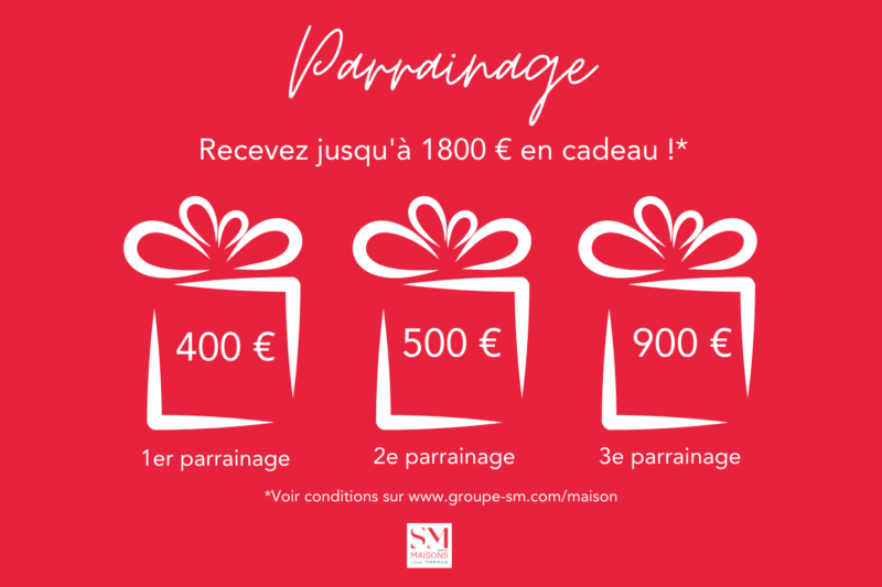 Offre parrainage : recevez jusqu’à 1800 € en cadeau !