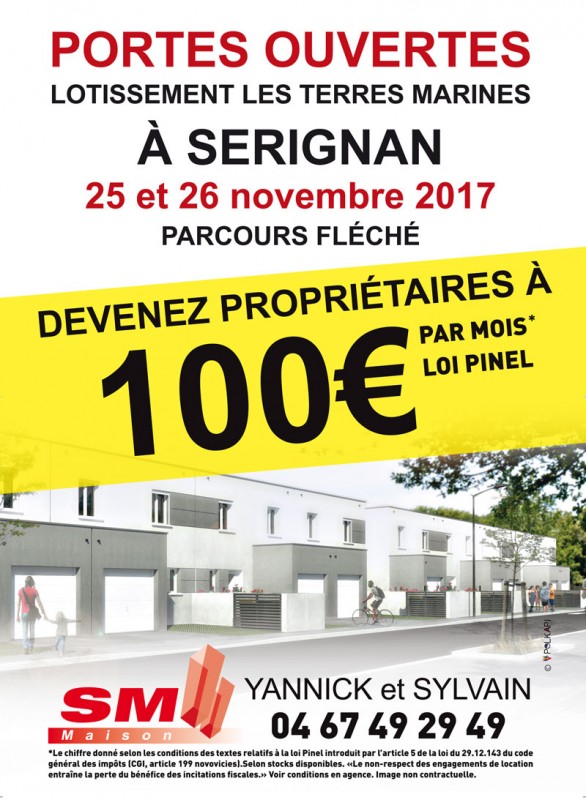 SM Maisons - Portes ouvertes à Sérignan le 25 et 26 novembre